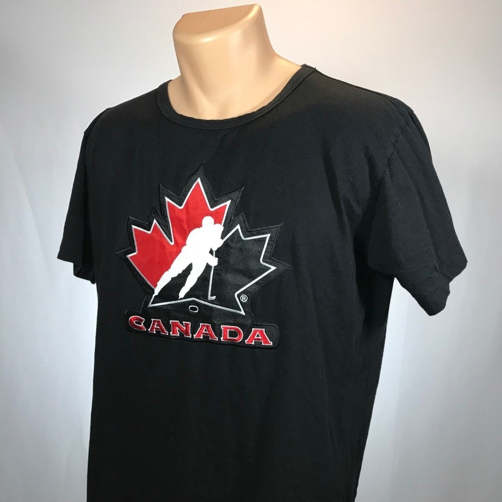 Canada Ice Hockey L T Shirt Mens Size Large Black